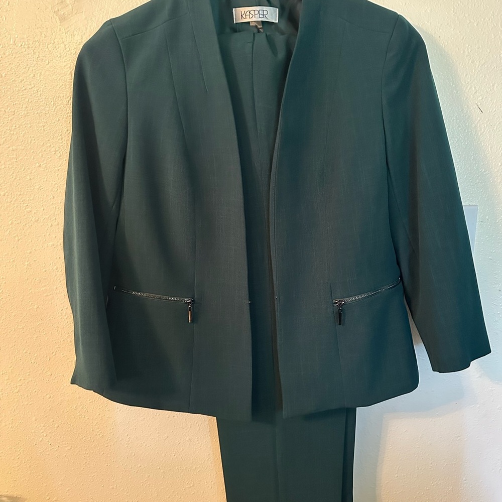 Kasper Deep Teal Suit Set